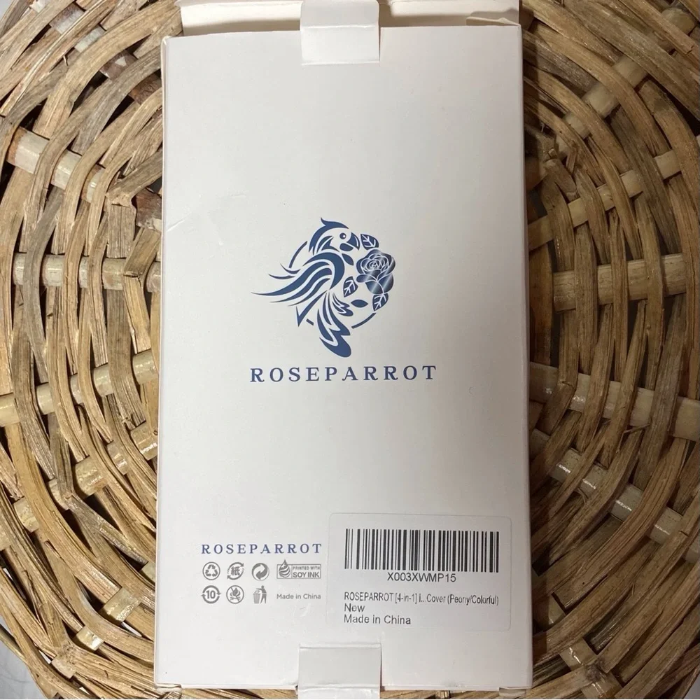 Roseparrot iPhone 14 Pastel Peony Phone Case and Butterfly‎ Ring Holder